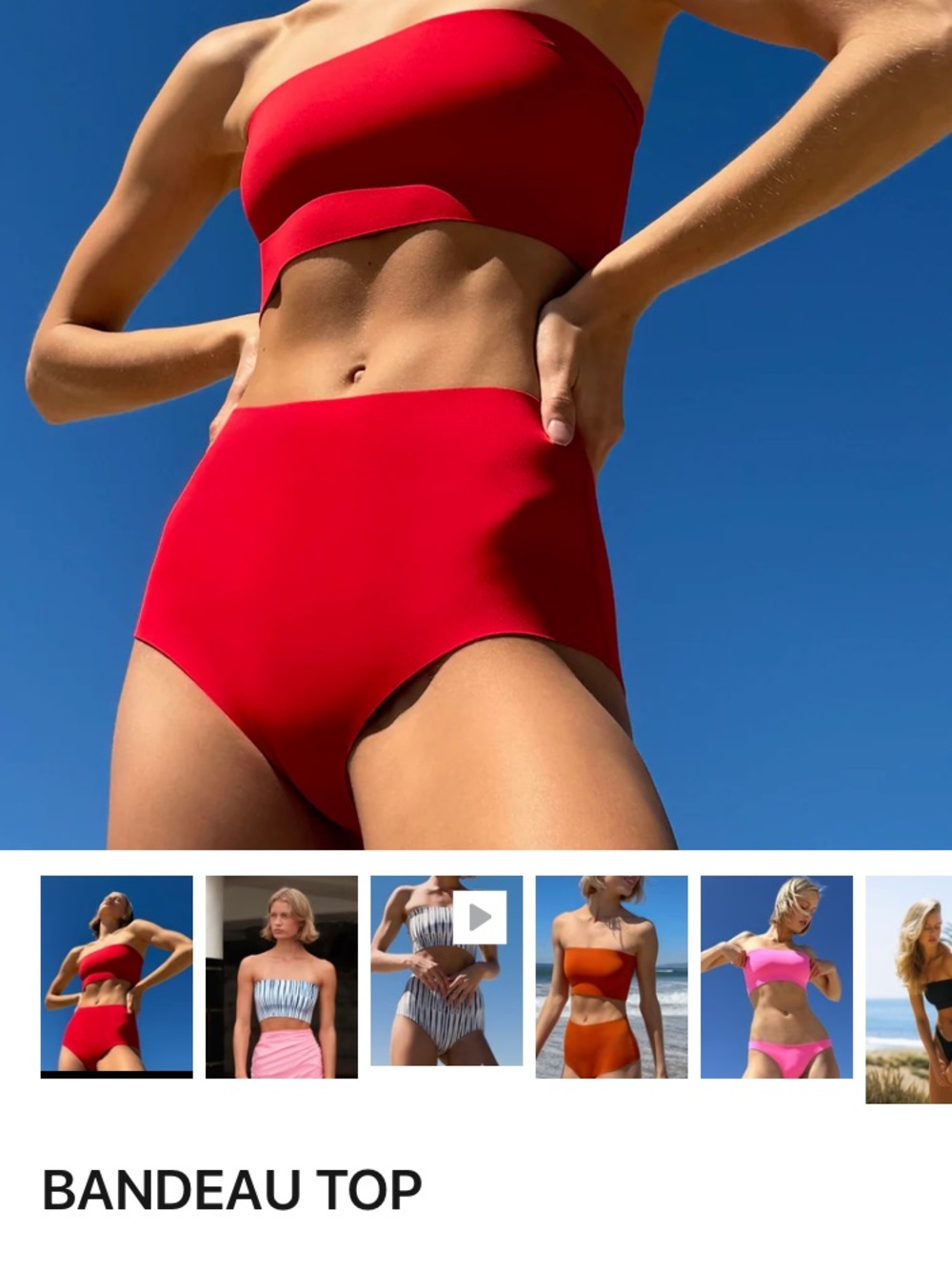 Cali Dreaming Neoprene Black Bandeau top